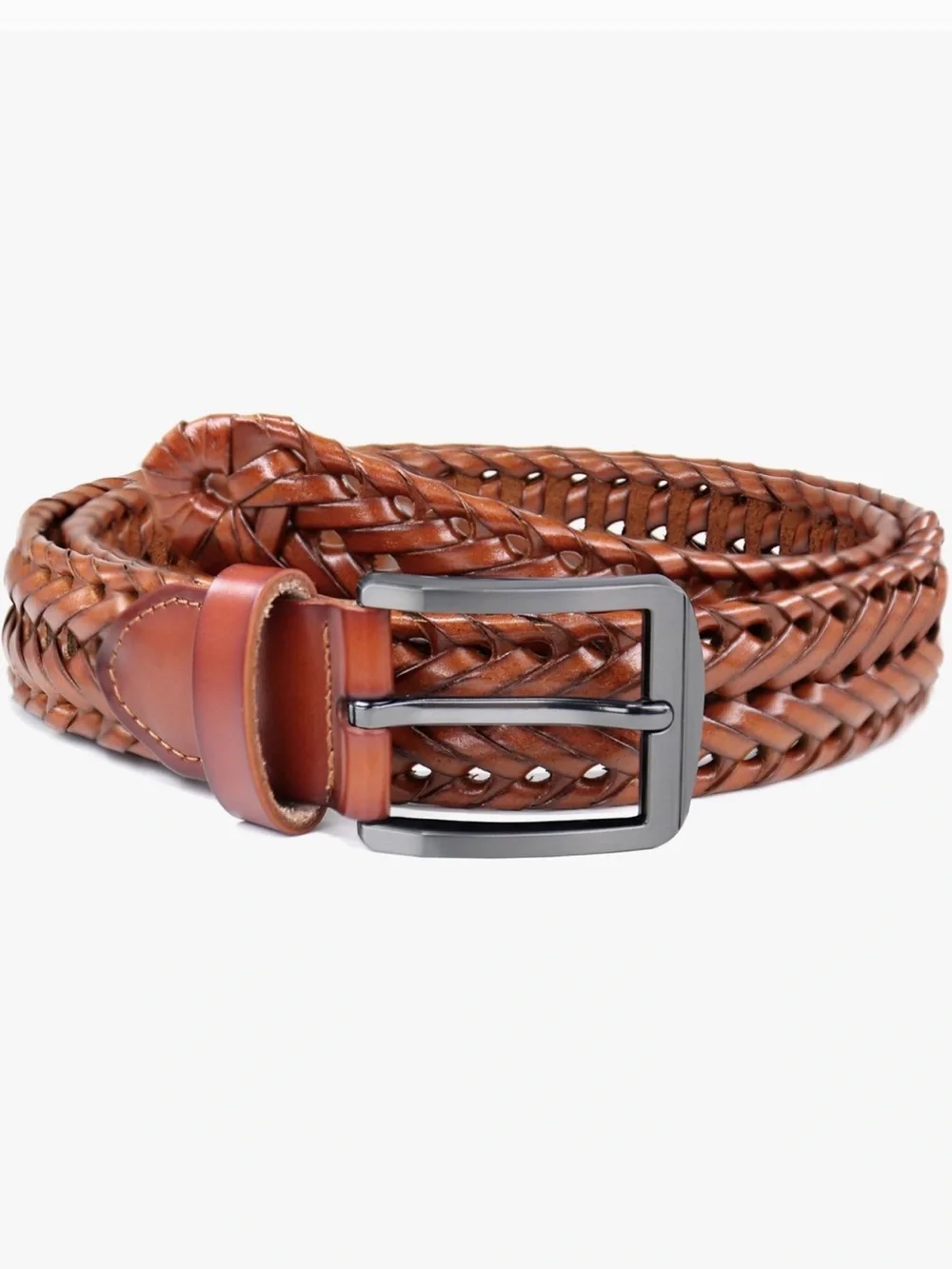 NWT Mens Braided/Woven Leather Belt